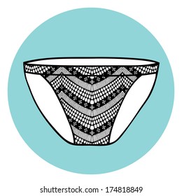 Lacy sexy bra. Vector illustration.