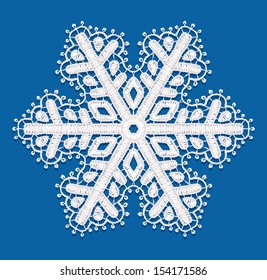 Lacy snowflake. Vector illustration.