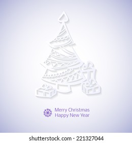 Lacy vector paper Christmas circular elements - illustration for ethnic creative design projects. Mandala. 