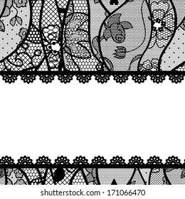 Lacy vintage background. Vector illustration.