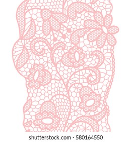 Lacy vintage elegant trim. Vector illustration.