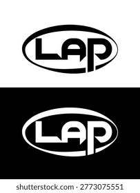 LAD Abstract Modern Lettermark Logo Design. Monogram brand identity abstract logo.