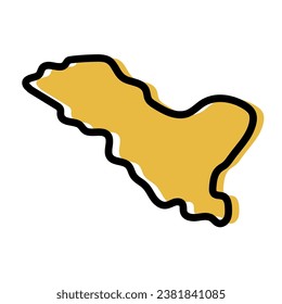 Ladakh Indian state vector map illustration