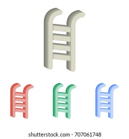 Ladder - 3d isometric vector icons. Illustrations isolated for graphic and web design.