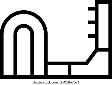 ladder barrel icon. Thin linear style design isolated on white background