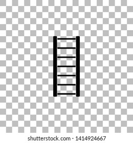 Ladder. Black flat icon on a transparent background. Pictogram for your project