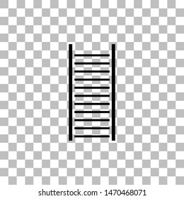 Ladder. Black flat icon on a transparent background. Pictogram for your project