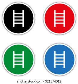 ladder - black vector icon