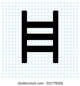ladder - black vector icon