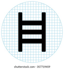 ladder  - black vector icon