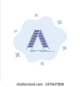 Ladder, Building, Construction, Repair Blue Icon on Abstract Cloud Background. Vector Icon Template background