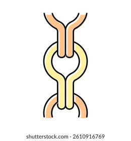 ladder chain color icon vector. ladder chain sign. isolated symbol illustration