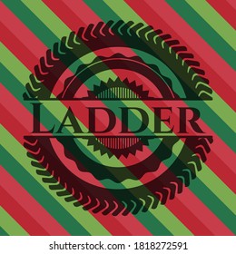 Ladder christmas style emblem. Vector Illustration. Detailed. 