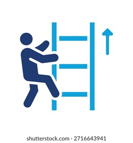 Icono de escalada de Ilustración vectorial mixta