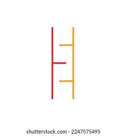 ladder climbing vector icon for fire fighter and rescue