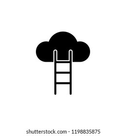 Ladder, cloud icon. Element of training, seminar. Premium quality graphic design icon. Signs and symbols collection icon for websites, web design, mobile app on white background