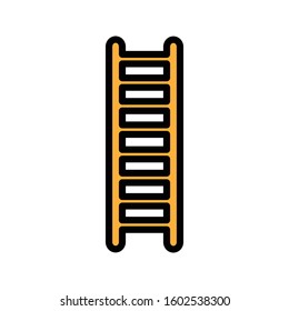 Ladder with colour outline icon vector illustration logo template for many purpose