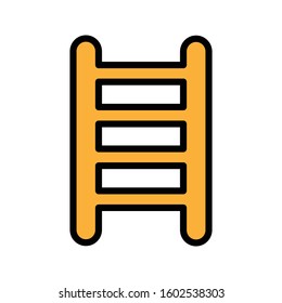 Ladder with colour outline icon vector illustration logo template for many purpose