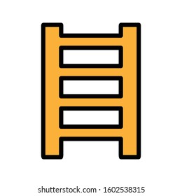 Ladder with colour outline icon vector illustration logo template for many purpose