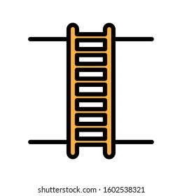 Ladder with colour outline icon vector illustration logo template for many purpose