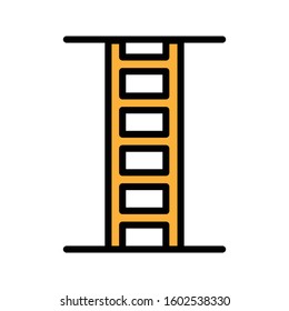 Ladder with colour outline icon vector illustration logo template for many purpose