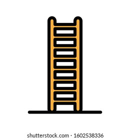 Ladder with colour outline icon vector illustration logo template for many purpose