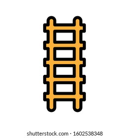 Ladder with colour outline icon vector illustration logo template for many purpose
