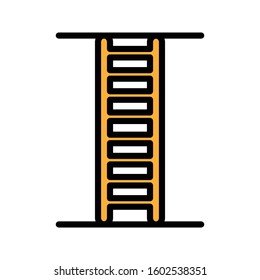 Ladder with colour outline icon vector illustration logo template for many purpose