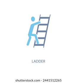 icono de línea de concepto de escalera. Ilustración de elemento simple. diseño de símbolo de esquema de concepto de escalera.