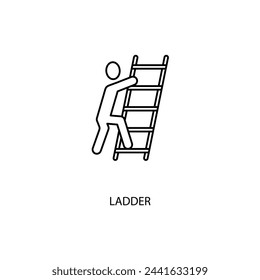 ladder concept line icon. Simple element illustration. ladder concept outline symbol design.