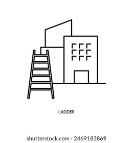 ladder concept line icon. Simple element illustration. ladder concept outline symbol design.