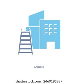 ladder concept line icon. Simple element illustration. ladder concept outline symbol design.
