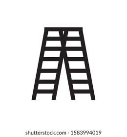 Ladder design, Step construction climb work stairway tool and repair theme Vector illustration
