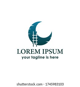 ladder dream logo concept design template vector, success, idea, creative logo