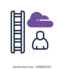 ladder dual tone icon. vector icon for your website, mobile, presentation, and logo design.