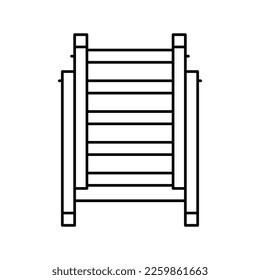 ladder equipment line icon vector. ladder equipment sign. isolated contour symbol black illustration