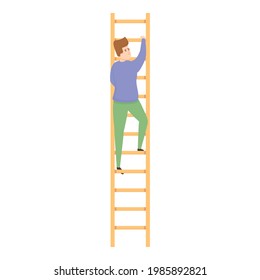 Ladder evacuation icon. Cartoon of Ladder evacuation vector icon for web design isolated on white background
