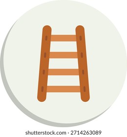 Ladder Flat Circle Style Icon