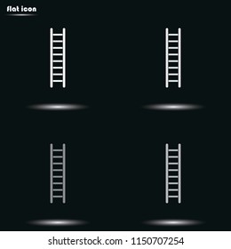 Ladder flat grayscale vector icon.