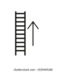 Ladder flat icon.Flat design style modern vector illustration. Isolated on stylish color background. Flat long shadow icon. Elements in flat design.