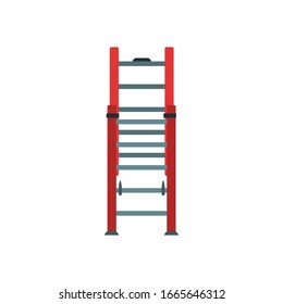 escalera de estilo plano diseño ícono de construcción taller de mantenimiento de trabajo reparación de progreso mano de obra y tema industrial Ilustración vectorial