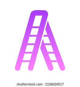 Ladder Glyph Gradient Icon Design