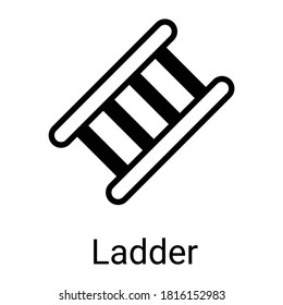 ladder glyph icon, vector glyph design