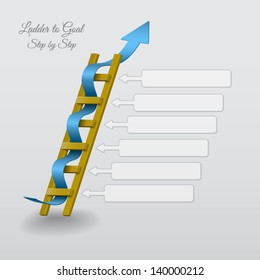 Ladder to goal, step by step. For workflow layout, template, diagram options, presentation and web design.