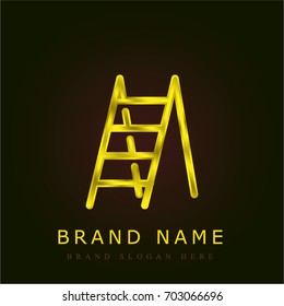 Ladder Golden Metallic Logo