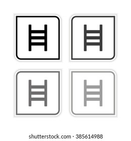 ladder  - grayscale vector icon