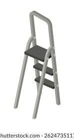 Ladder - hand drawn isometric vector illustration.