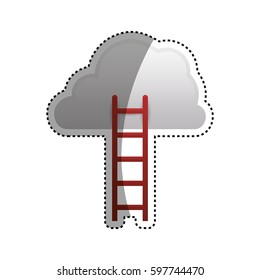 Ladder to heaven icon vector illustration graphic design
