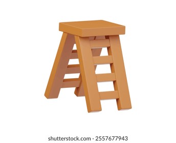 Ladder icon 3d render illustration