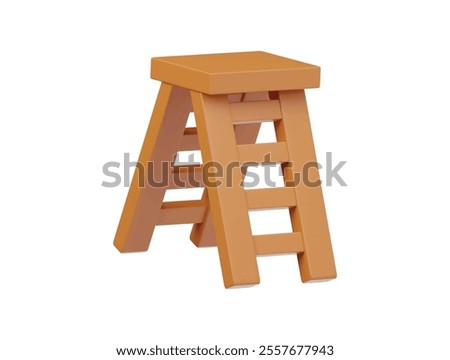 Ladder icon 3d render illustration